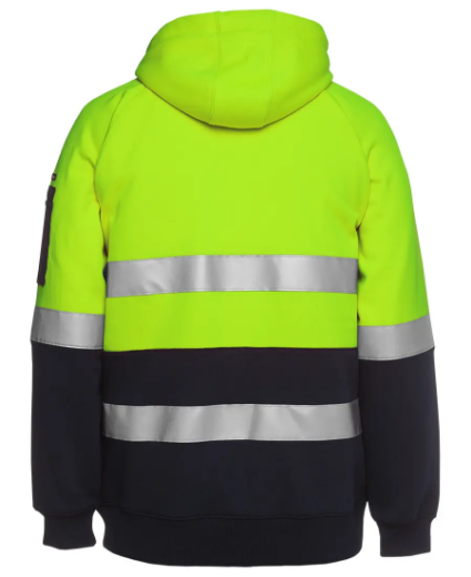 Picture of JB'S HV 310 (D+N) COTTON 1/2 ZIP FLEECE - Orange/Navy - Size S